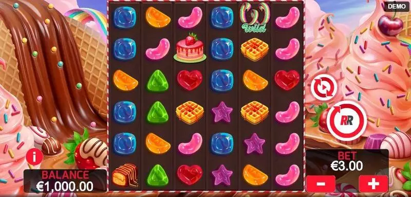 Sugar Burst  Real Money Slot made by Red Rake Gaming - Main Screen Reels