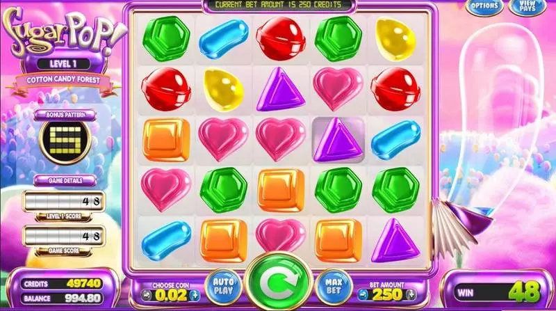 Sugar Pop  Real Money Slot made by BetSoft - Introduction Screen