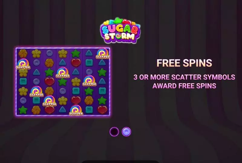 Sugar Storm  Real Money Slot made by Wizard Games - Introduction Screen