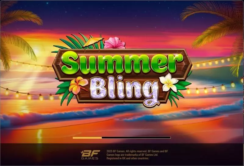 Summer Bling  Real Money Slot made by BF Games - Introduction Screen