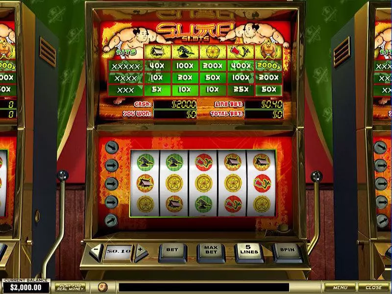 Sumo  Real Money Slot made by PlayTech - Main Screen Reels