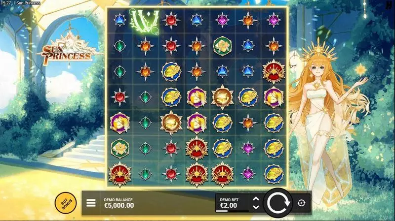 Sun Princess  Real Money Slot made by Hacksaw Gaming - Main Screen Reels