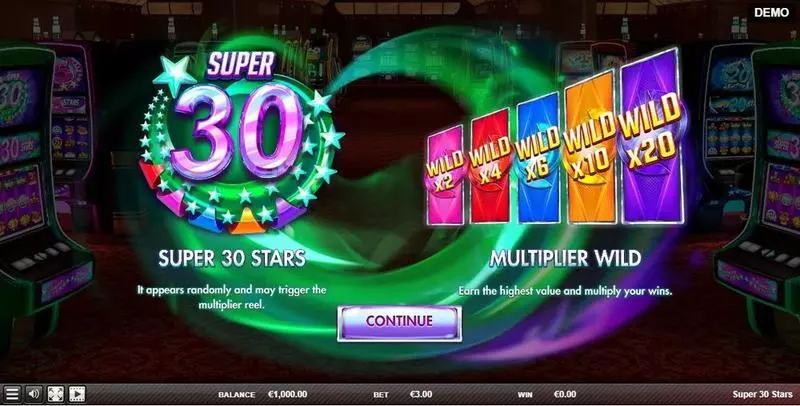 Super 30 Stars  Real Money Slot made by Red Rake Gaming - Info and Rules