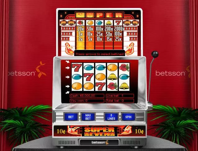 Super 7  Real Money Slot made by NeoGames - Main Screen Reels