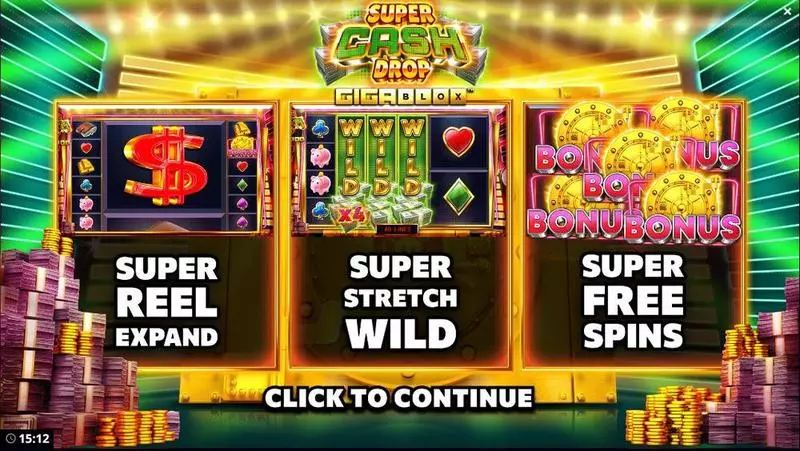 Super Cash Drop Gigablox  Real Money Slot made by Bang Bang Games - Info and Rules