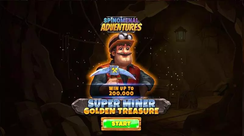 Super Miner – Golden Treasure  Real Money Slot made by Spinomenal - Introduction Screen