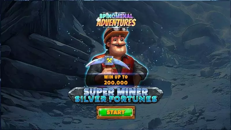 Super Miner – Silver Fortunes  Real Money Slot made by Spinomenal - Introduction Screen