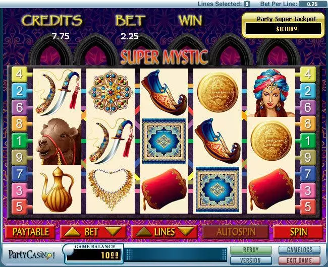 Super Mystic  Real Money Slot made by bwin.party - Main Screen Reels
