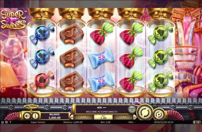 Super sweets  Real Money Slot made by BetSoft - Main Screen Reels