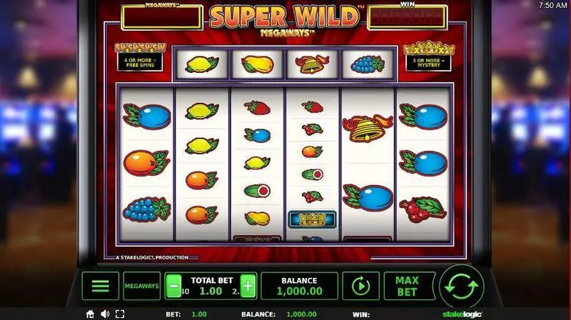 Super Wild Megaways  Real Money Slot made by StakeLogic - Main Screen Reels