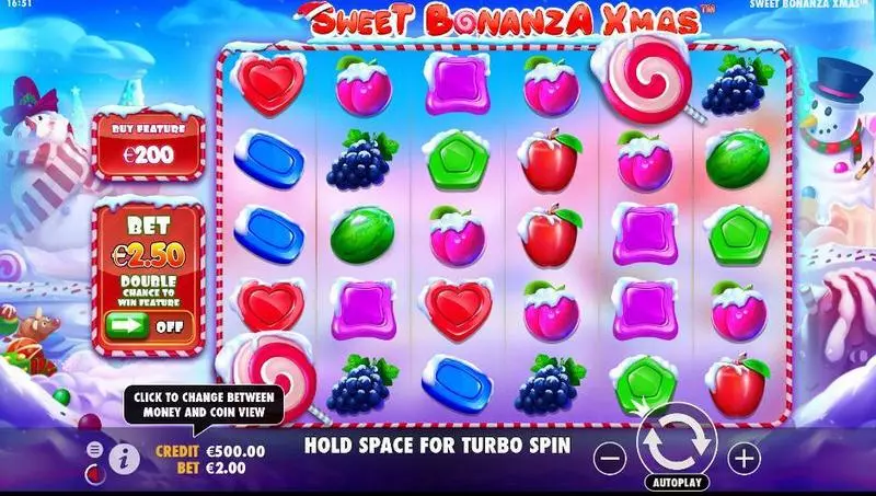 Sweet Bonanza Xmas  Real Money Slot made by Pragmatic Play - Main Screen Reels