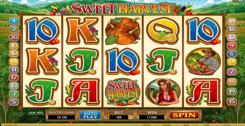 Sweet Harvest  Real Money Slot made by Microgaming - Main Screen Reels