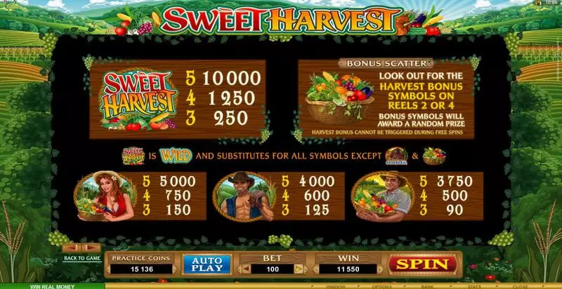 Sweet Harvest  Real Money Slot made by Microgaming - Info and Rules