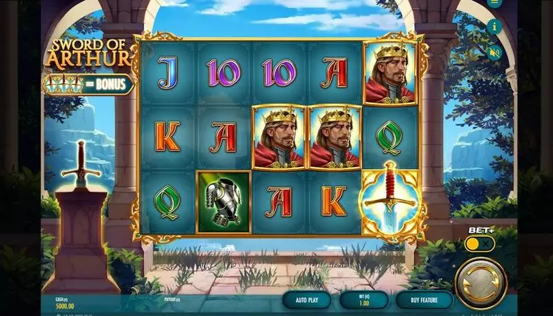 Sword of Arthur  Real Money Slot made by Thunderkick - Main Screen Reels