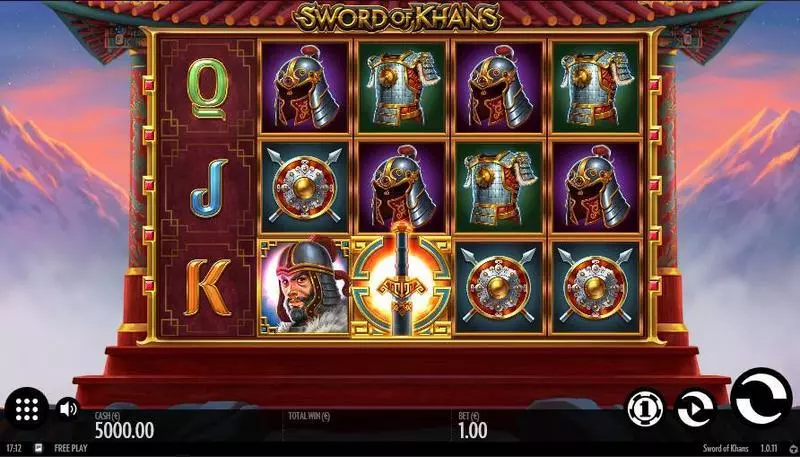 Sword of Khans  Real Money Slot made by Thunderkick - Main Screen Reels