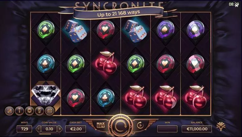 Syncronite  Real Money Slot made by Yggdrasil - Main Screen Reels