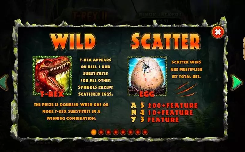 T-Rex II  Real Money Slot made by RTG - Info and Rules