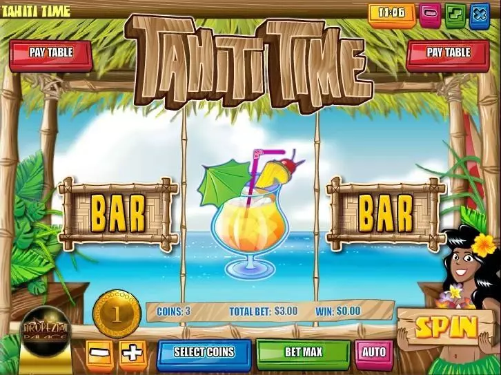 Tahiti Time  Real Money Slot made by Rival - Introduction Screen