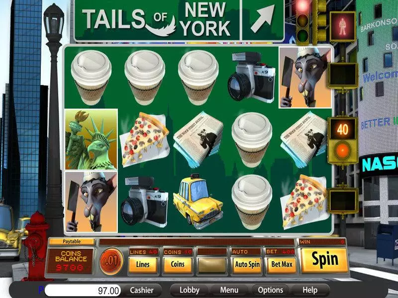 Tails of New York  Real Money Slot made by Saucify - Main Screen Reels