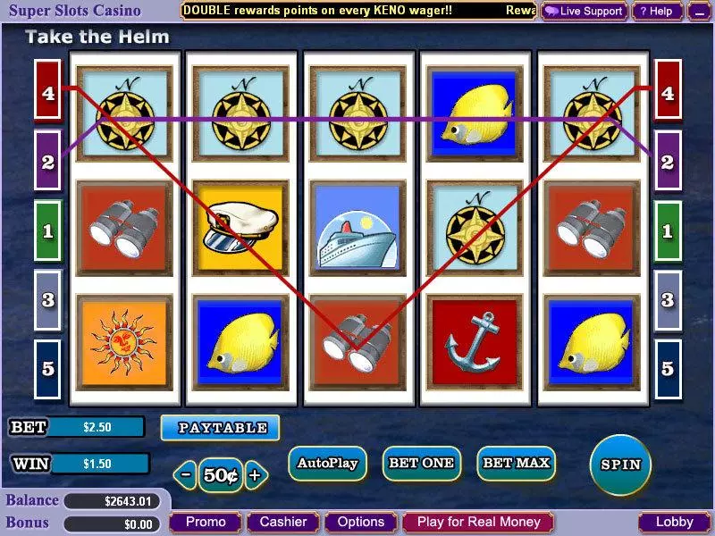 Take the Helm  Real Money Slot made by Vegas Technology - Main Screen Reels