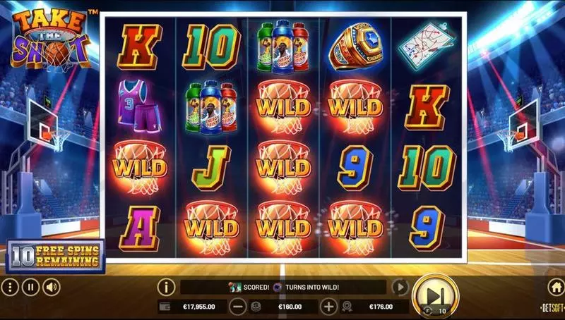 Take the Shot  Real Money Slot made by BetSoft - Main Screen Reels