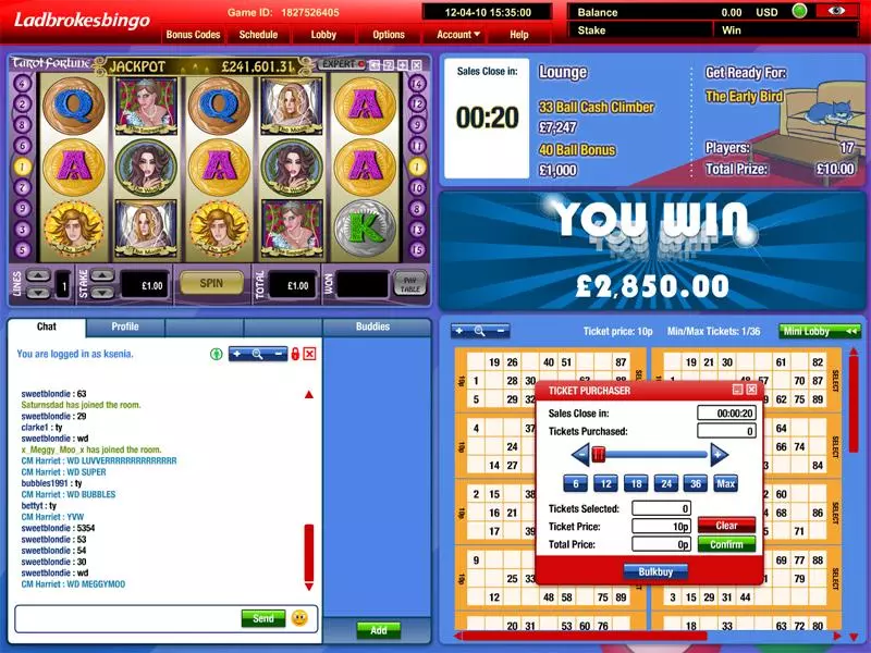 Tarot Fortune Mini  Real Money Slot made by Virtue Fusion - Main Screen Reels