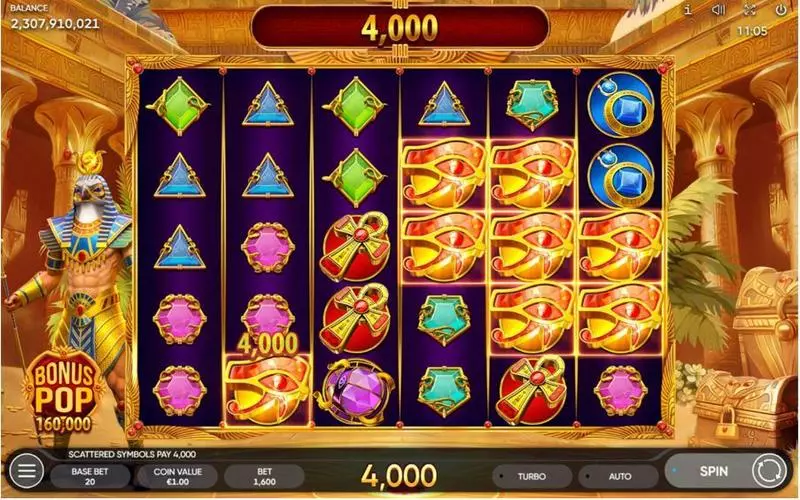 Temple of Ra  Real Money Slot made by Endorphina - Main Screen Reels