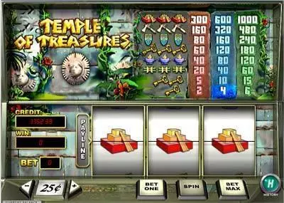 Temple of Treasures  Real Money Slot made by PlayTech - Main Screen Reels