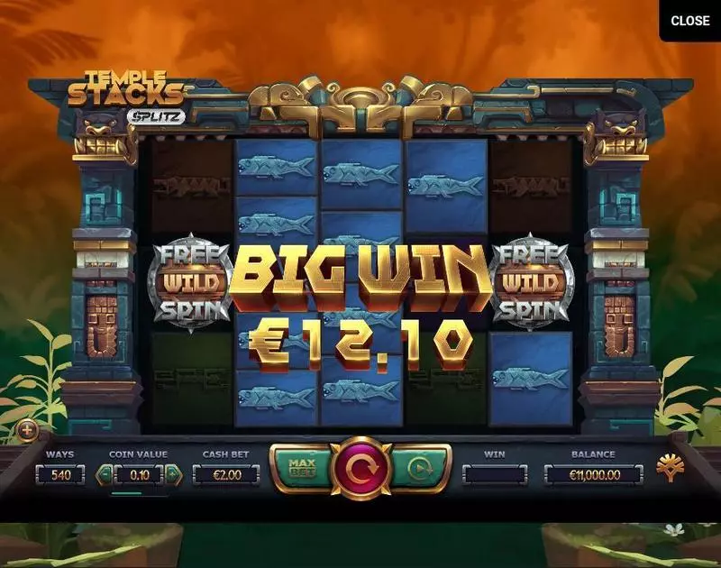 Temple Stacks  Real Money Slot made by Yggdrasil - Winning Screenshot