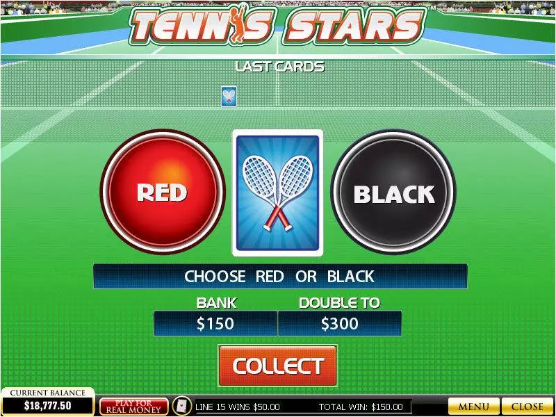 Tennis Stars  Real Money Slot made by PlayTech - Gamble Screen