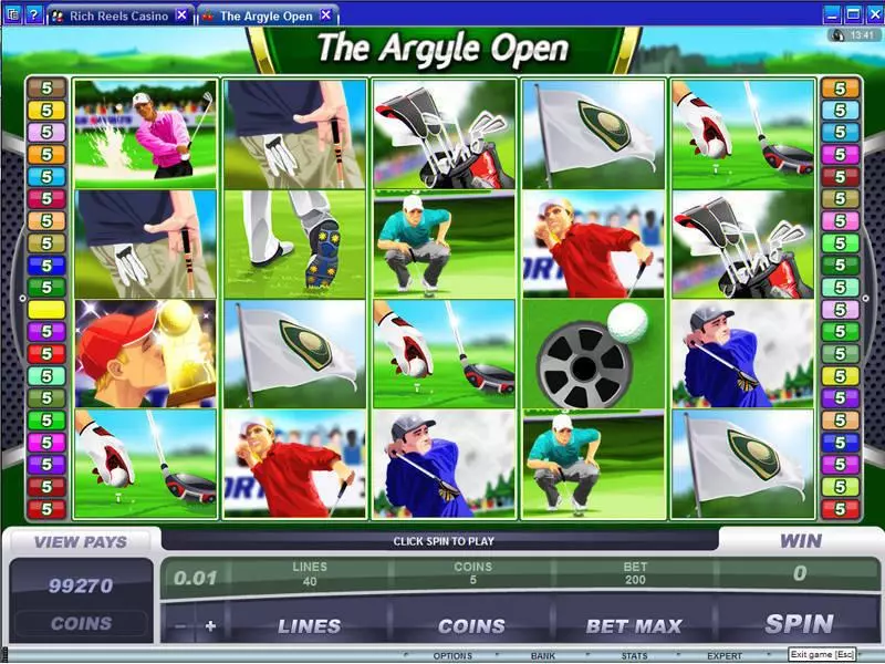 The Argyle Open  Real Money Slot made by Microgaming - Main Screen Reels