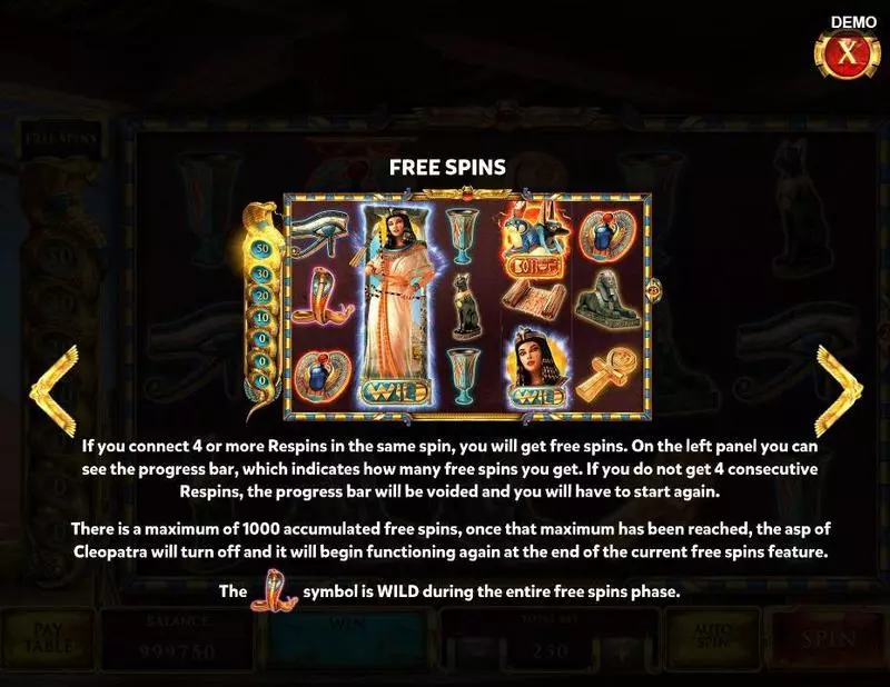 The Asp of Cleopatra  Real Money Slot made by Red Rake Gaming - Bonus 3