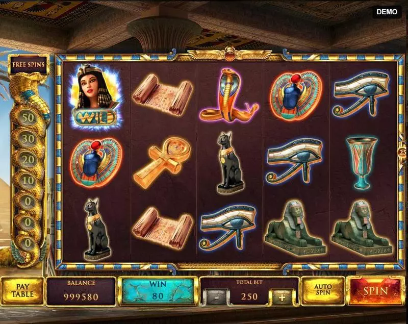 The Asp of Cleopatra  Real Money Slot made by Red Rake Gaming - Paytable