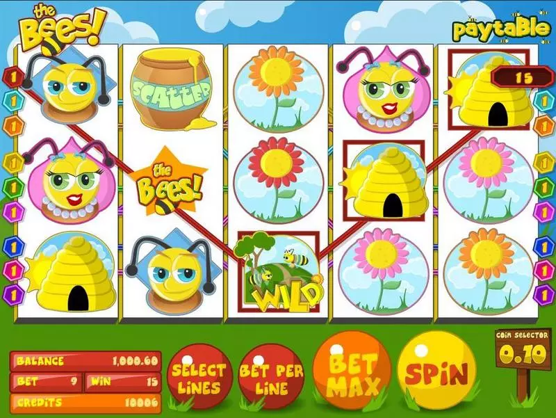 The Bees  Real Money Slot made by BetSoft - Introduction Screen