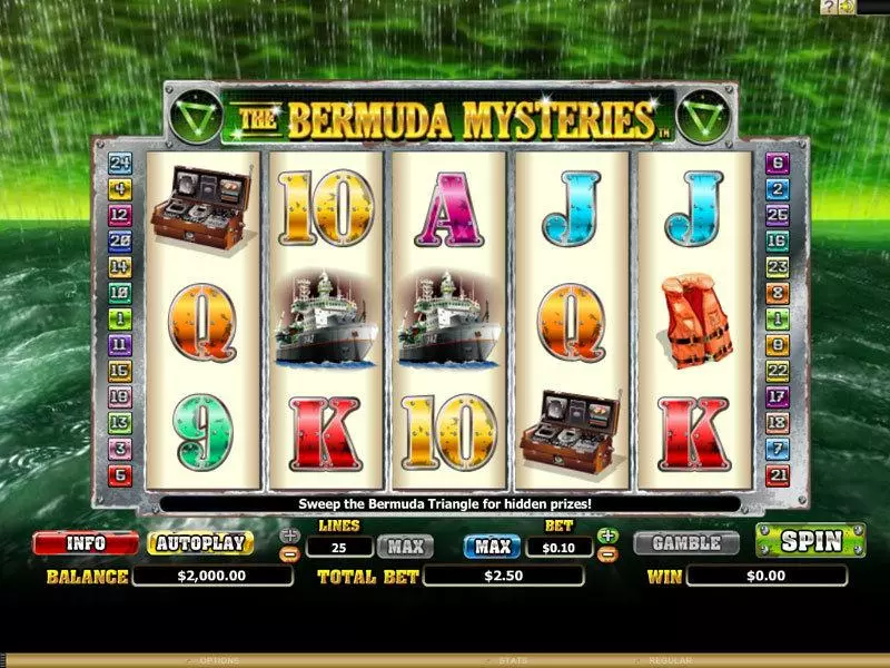 The Bermuda Mysteries  Real Money Slot made by Microgaming - Main Screen Reels