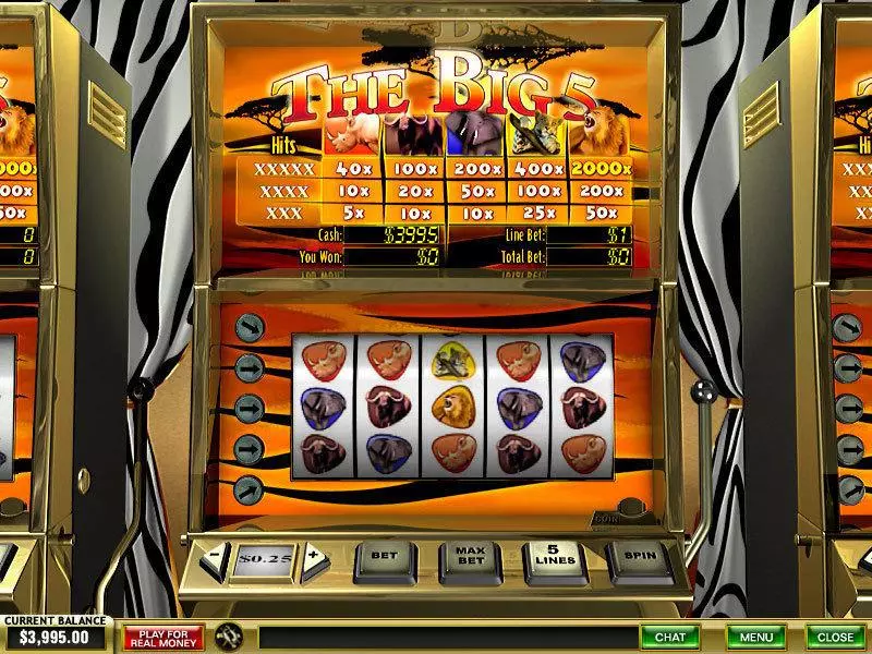 The Big 5  Real Money Slot made by PlayTech - Main Screen Reels