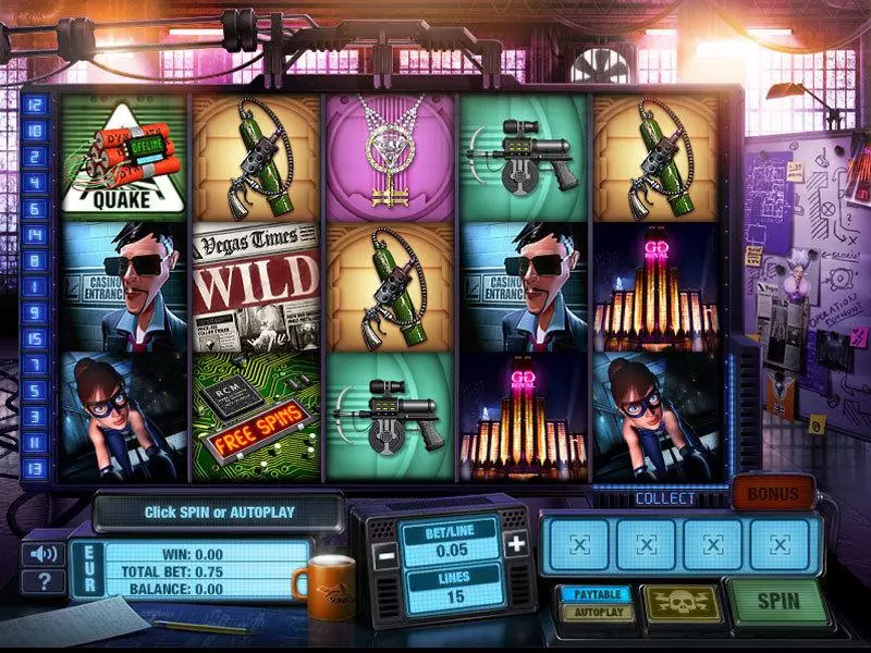 The Casino Job  Real Money Slot made by GTECH - Main Screen Reels