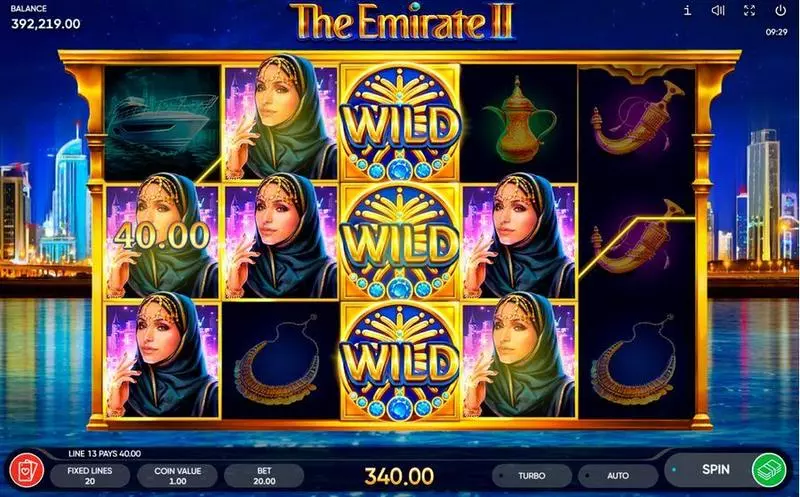 The Emirate II  Real Money Slot made by Endorphina - Main Screen Reels