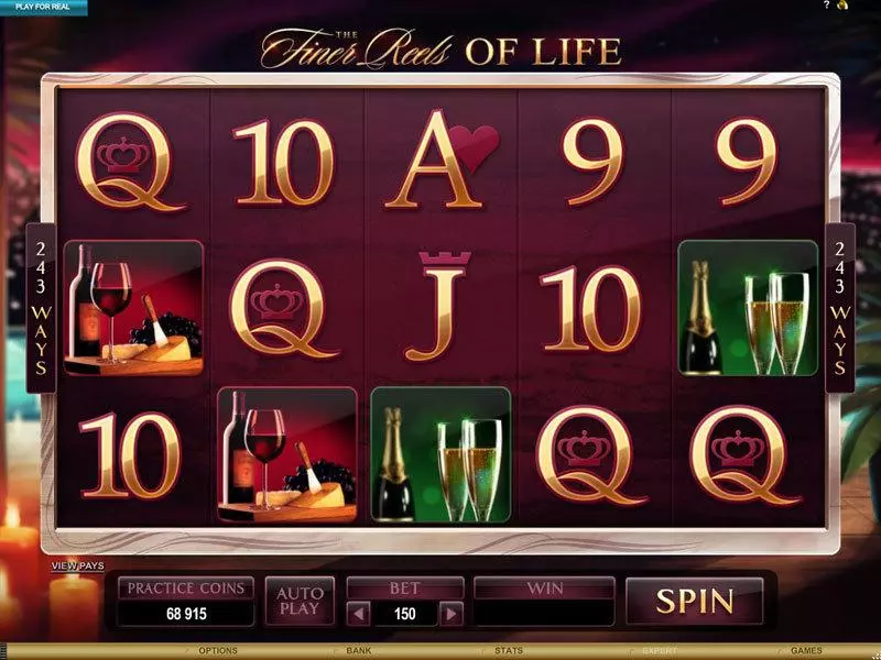 The Finer Reels of Life  Real Money Slot made by Microgaming - Main Screen Reels