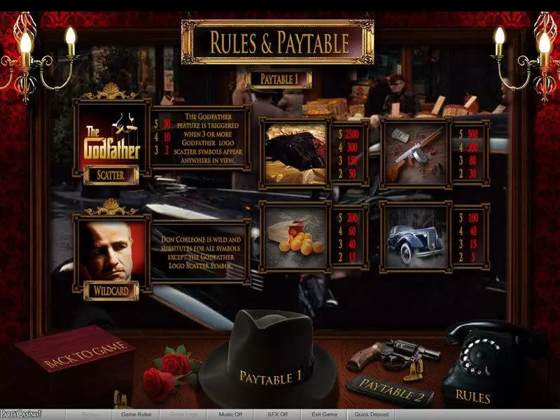 The Godfather Part I  Real Money Slot made by bwin.party - Info and Rules