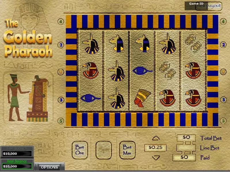 The Golden Pharaoh  Real Money Slot made by DGS - Main Screen Reels