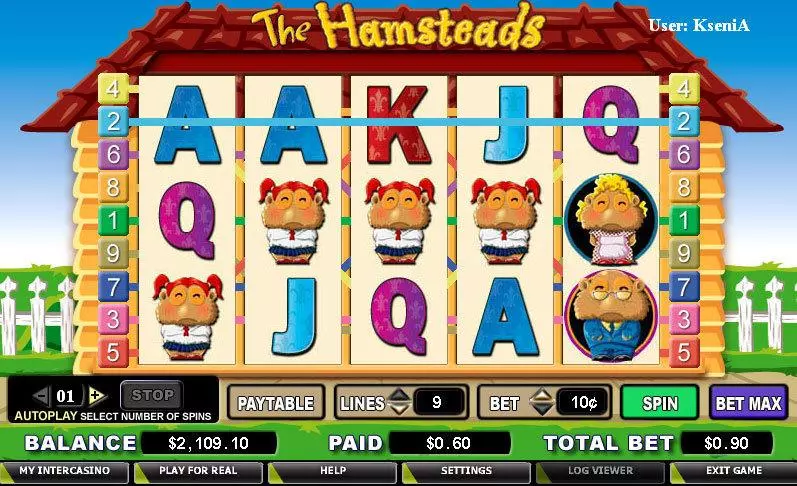The Hamsteads  Real Money Slot made by CryptoLogic - Main Screen Reels