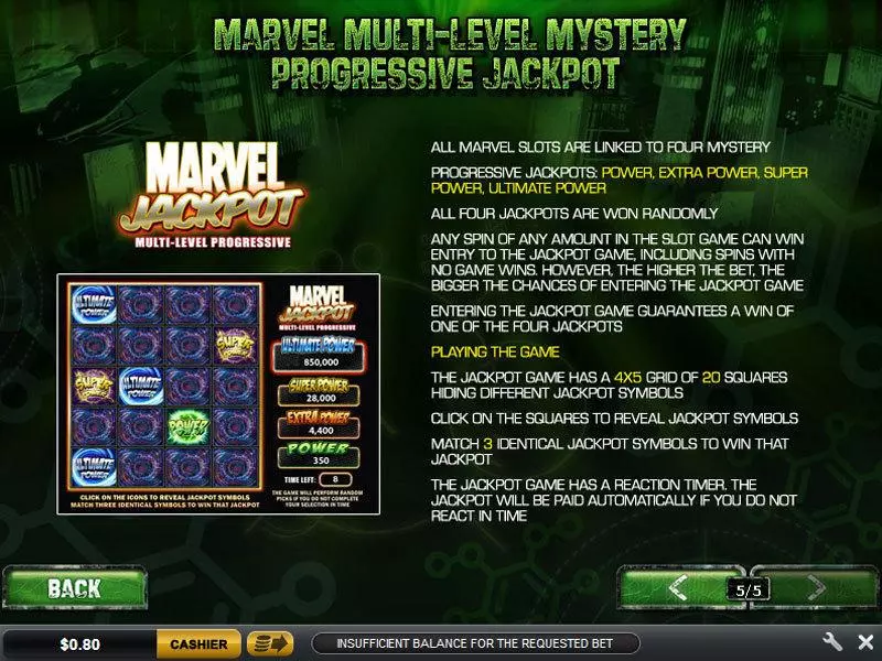 The Incredible Hulk 50 Line  Real Money Slot made by PlayTech - Bonus 4