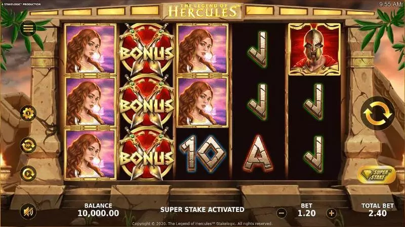 The Legend of Hercules  Real Money Slot made by StakeLogic - Main Screen Reels