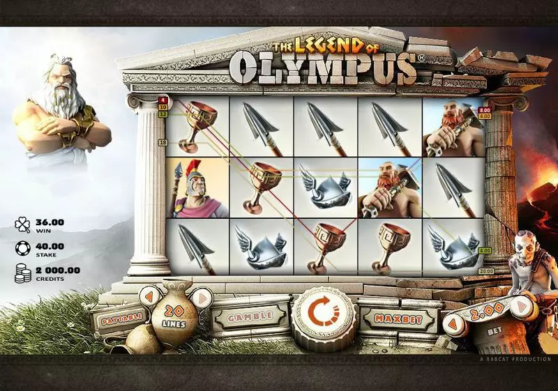 The Legend of Olympus  Real Money Slot made by Microgaming - Main Screen Reels