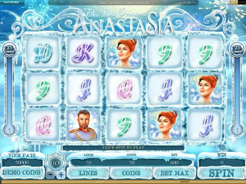 The Lost Princess Anastasia  Real Money Slot made by Genesis - Main Screen Reels