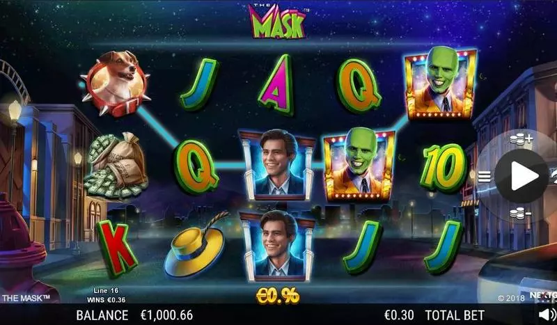 The Mask  Real Money Slot made by NextGen Gaming - Main Screen Reels