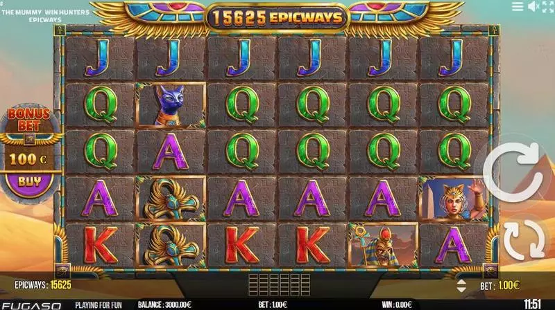 The Mummy EPICWAYS  Real Money Slot made by Fugaso - Main Screen Reels