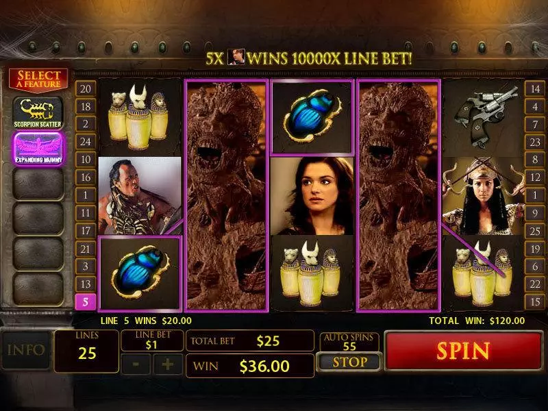 The Mummy  Real Money Slot made by PlayTech - Bonus 3