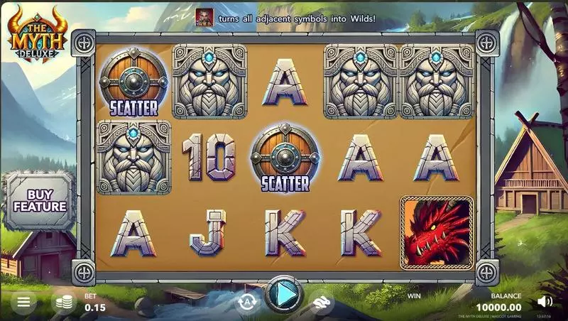 The Myth Deluxe  Real Money Slot made by Mascot Gaming - Main Screen Reels
